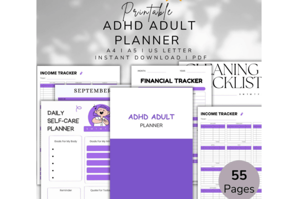 Download Printable All-in-One ADHD Adult Planner - Premium Resources