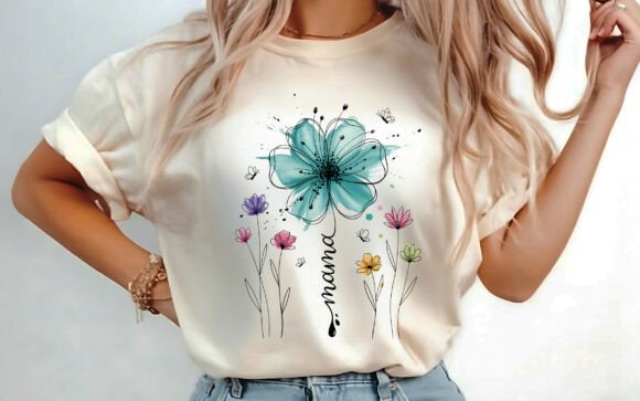 Download Boho Floral Mama T-shirt Design PNG - Boho Collection
