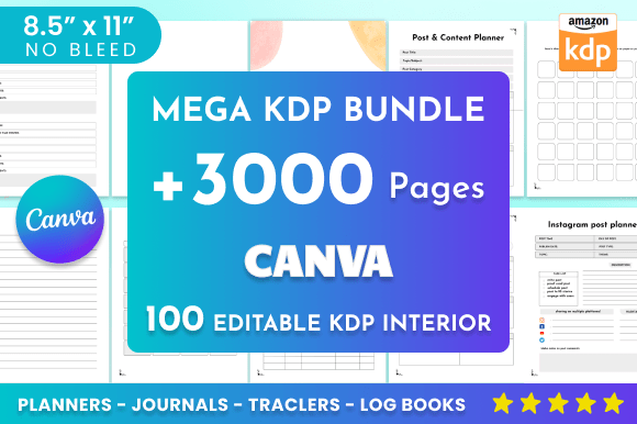 Download 100 Editable Canva Templates | KDP - Canva templates Collection