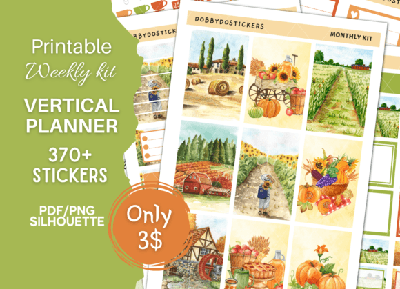 Download Fall Printable Planner Stickers Kit - Planner stickers Collection