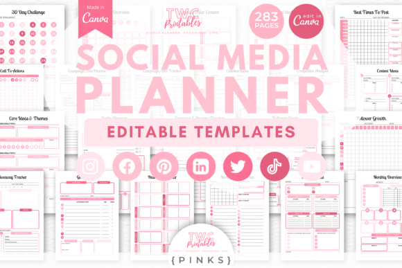 Download Social Media Planner Canva Templates - Canva templates Collection