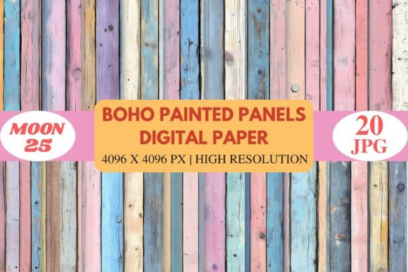 Download Boho Pastel Painted Wood Papers - Boho Collection