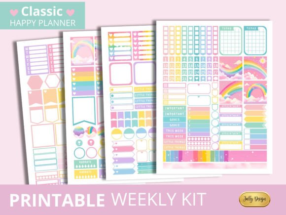 Download Pastel Rainbow Happy Planner Stickers - Planner stickers Collection