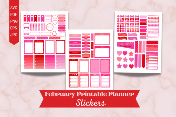 Download February Printable Planner Stickers - Planner stickers Collection