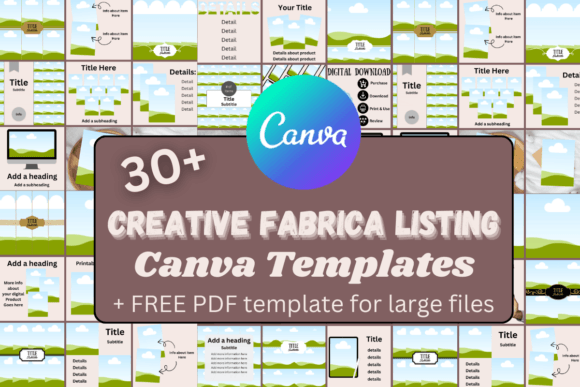 Download Creativefabrica Listing Canva Templates - Canva templates Collection