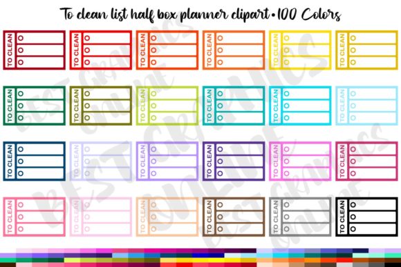 Download 100 Cleaning Checklist Planner Stickers - Planner stickers Collection