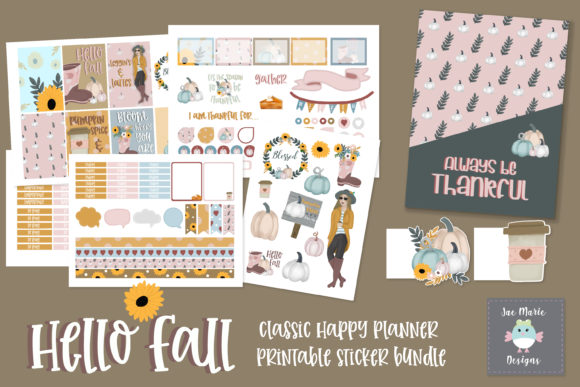Download Hello Fall Printable Planner Stickers - Planner stickers Collection