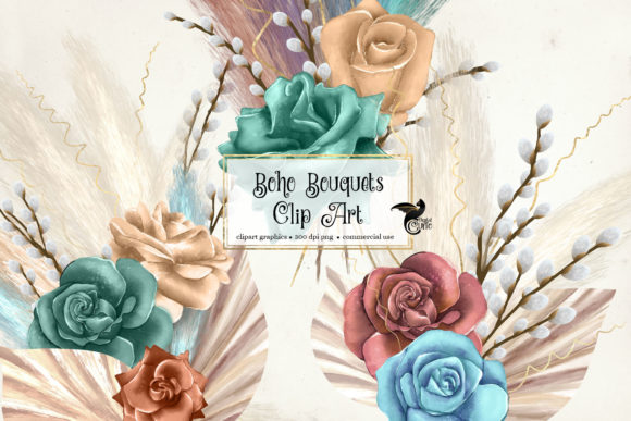 Download Boho Bouquets Clipart - Boho Collection