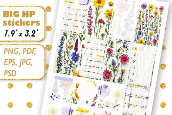 Download Big Planner Stickers Wildflowers Flower - Planner stickers Collection
