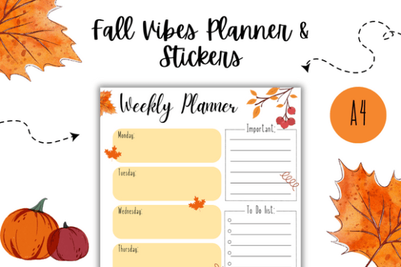 Download Fall Pumpkin Printable Planner Stickers - Planner stickers Collection