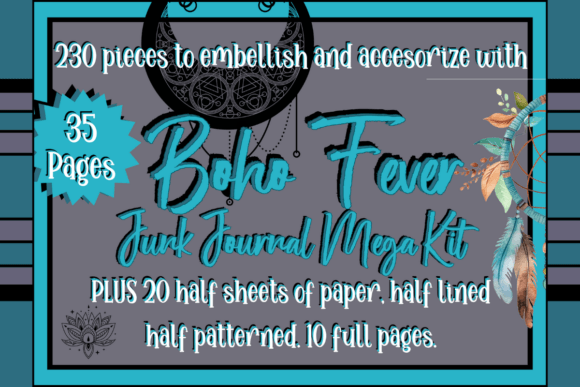 Download Boho Fever Junk Journal Mega Bundle Kit - Boho Collection