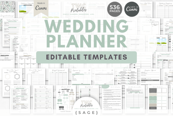 Download Wedding Planner Canva Templates | SAGE - Canva templates Collection