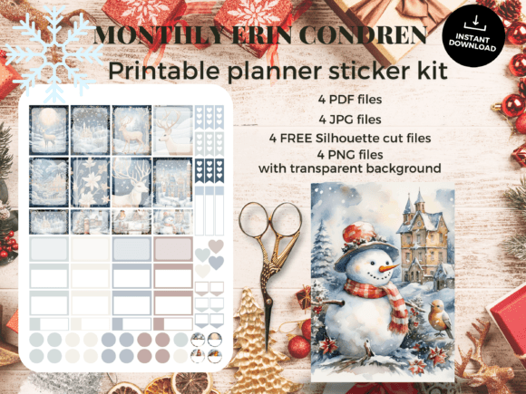 Download Erin Condren Monthly Sticker Kit - Erin condren Collection