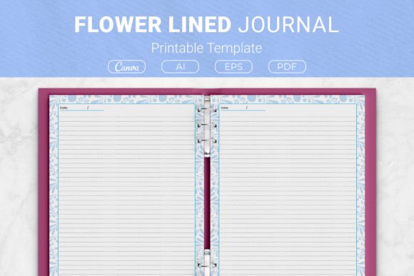 Download Flower Lined Journal - Premium Resources