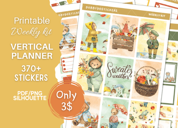 Download Fall Printable Planner Stickers Kit - Planner stickers Collection